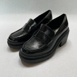 Michael Kors Rocco Heeled Loafer Leather | Black | Size 6